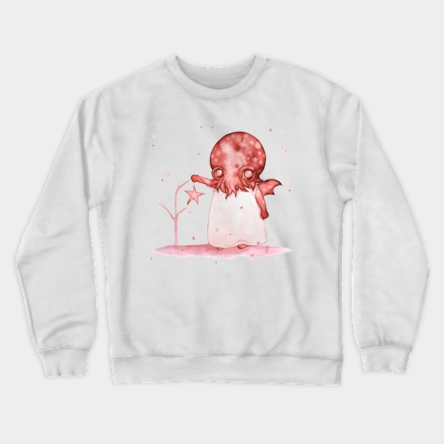 Baby Cthulhu Crewneck Sweatshirt by Hana Nekrep Art